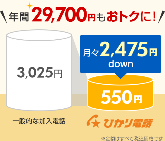 年間29,700円もおトクに!