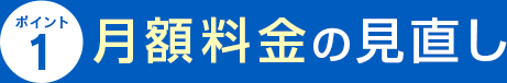 ポイント1 月額料金の見直し